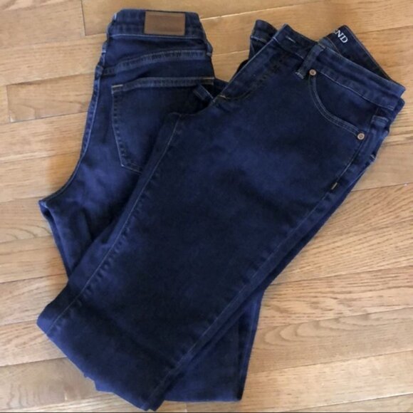bundle 2 Pair Land’s End Dark Wash Mid-Rise Straight Jeans Size 2 - Picture 6 of 8